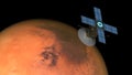 Space probe orbiting mars