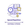 Space repetition concept icon