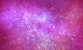 Space rich multicolor bright deep impressive graphic background with many stars. red purple hues. Universal blank backdrop for Royalty Free Stock Photo