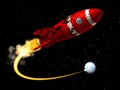 Space Rocket from Earth Royalty Free Stock Photo