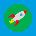 Space rocket icon Royalty Free Stock Photo