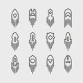 Space Rocket Icon Set