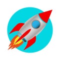 Space rocket icon