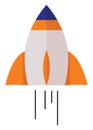 Space rocket, illustration, vector Royalty Free Stock Photo