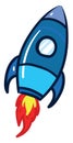 Space rocket, illustration, vector Royalty Free Stock Photo