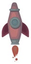 Space rocket , illustration, vector Royalty Free Stock Photo