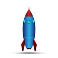 Space rocket isolated on white background. vector illustrator Royalty Free Stock Photo