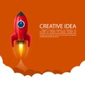 Space rocket launch Royalty Free Stock Photo