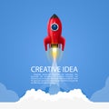 Space rocket launch Royalty Free Stock Photo