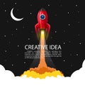 Space rocket launch Royalty Free Stock Photo
