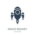 space rocket launch icon in trendy design style. space rocket launch icon isolated on white background. space rocket launch vector Royalty Free Stock Photo