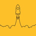 Space rocket launch. Start up concept Royalty Free Stock Photo