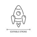 Space rocket linear icon