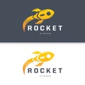 Space Rocket Logo Design, Space Vehicle Technology Vector, Simple Templet Modern Illustration Royalty Free Stock Photo