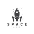 Space Rocket Logo Design, Space Vehicle Technology Vector, Simple Templet Modern Illustration Royalty Free Stock Photo