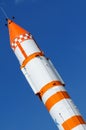 Space rocket over blue Royalty Free Stock Photo