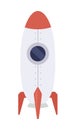 Space rocket ready to launch semi flat color vector object
