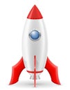 Space rocket retro spaceship vector illustration