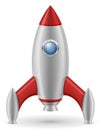 Space rocket retro spaceship vector illustration