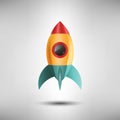 Space Rocket Start Up and Launch Symbol, Design Icons, startup concept, Vector Illustration Royalty Free Stock Photo