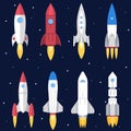 Space Rocket Start Up and Launch Symbol New Royalty Free Stock Photo