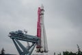 Space rocket in VDNKh park in Moscow Royalty Free Stock Photo