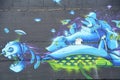 Space rodent graffiti in SE Portland, Oregon
