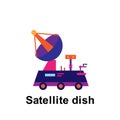 Space, satellite dish color icon. Element of color space icon. Premium quality graphic design icon. Signs and symbols collection