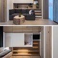 Space-Saving Micro Apartment: A tiny apartment with clever space-saving furniture, built-in storage, and multifunctional design2