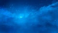 Space scene. Clear neat blue nebula with stars. Elements furnished by NASA. 3D rendering