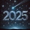 Space Scene 2025 Cosmic Design Royalty Free Stock Photo