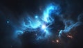 Space scene. Universe, space nebula background