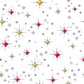 Space seamless background with stars, undiscovered galaxy cosmic Royalty Free Stock Photo