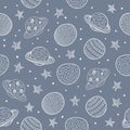 Space seamless pattern.