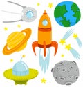 Space set Royalty Free Stock Photo