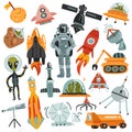 Space Hand Drawn Icons Set Royalty Free Stock Photo