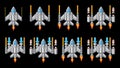 Space Ship Pixel Art Video Arcade Game Cartoon