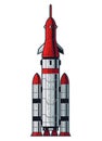 Space Ship Shuttle with Rocketed Launcher