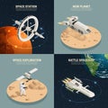 Space Ship 2x2 Design Concept Royalty Free Stock Photo