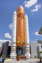 Space Shuttle Atlantis Rocket And Boosters Royalty Free Stock Photo
