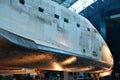 Space Shuttle Discovery at James S McDonnell Space Hangar at Steven F Udvar-Hazy Center, Smithsonian Air Space Museum, in Virginia Royalty Free Stock Photo