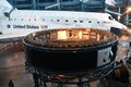 Space Shuttle Discovery at James S McDonnell Space Hangar at Steven F Udvar-Hazy Center, Smithsonian Air Space Museum, in Virginia Royalty Free Stock Photo