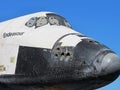 Space Shuttle Endeavour Closeup of Nose and Fuselage Royalty Free Stock Photo