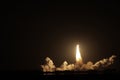 Space Shuttle Endeavour launch at night