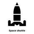 Space shuttle icon vector isolated on white background, logo con