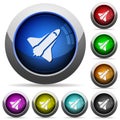 Space shuttle round glossy buttons