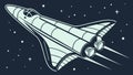 Space Shuttle Launch, Space Exploration and Scientific Advancement, vector design Generative AI Royalty Free Stock Photo