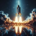 Space Shuttle Launch Hologram An immersive hologram of a space s