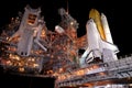 Space Shuttle Launch Pad at Night.  Elements of this image were furnished by NASA Royalty Free Stock Photo