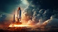 space shuttle launching Royalty Free Stock Photo